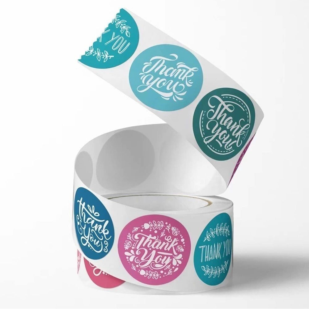 500 thank you stickers (variety pack) 1in round | shipping supplies - Picture 4 of 5